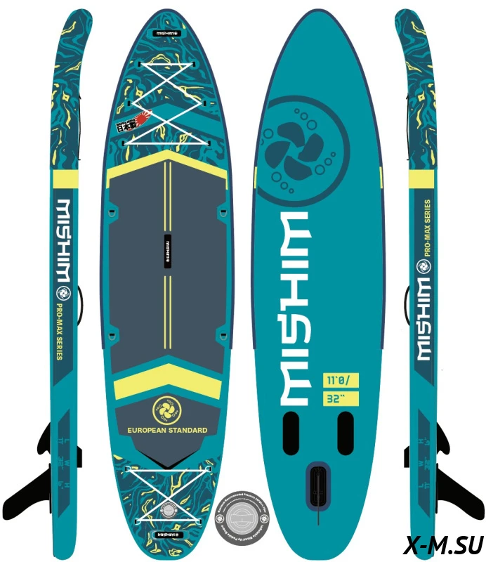 SUP (САП) Доска MISHIMO PRO-MAX Light Teal 11’ (335см) SUP (САП) Доска MISHIMO PRO-MAX Light Teal 11’ (335см)