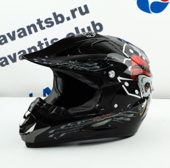 Шлем кроссовый Avantis Game 12, Черный