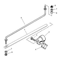 Пластина фиксации поворота мотора 2-Х ТАКТНОГО ПЛМ MERCURY 90 Серийный номер от 0T980000 до 0T999999