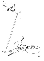 Механизм переключения передач 2-х тактного ПЛМ MERCURY 30 M Серийный номер от 0N055505 и выше