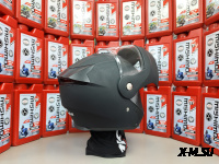 Шлем модуляр HETOSHI X-202 (светополоса,USB-кабель,встр.батарея) цв. Черный матовый р.M  