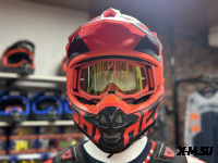 Шлем кроссовый HETOSHI OF836 EXOSS CROSS PRO MX289 цв.Красный с черными вставками Матовый р.XXL