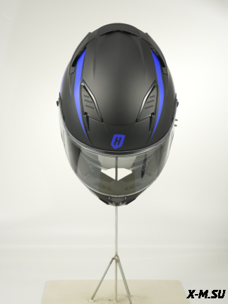 Шлем интеграл HETOSHI FF938 double visor Цв.Черно-синий Матовый р.XXL