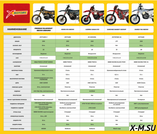 Кроссовый мотоцикл PROMAX BLACKOUT NB300 MX