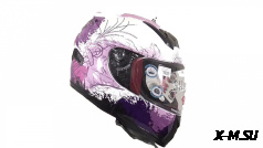 Шлем детский интеграл SHIRO SH-829 ENJOY KIDS, цвет WHITE PINK